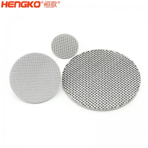 恒歌定制1-300微米316L不銹鋼燒結網(wǎng)圓濾片孔隙率高耐腐蝕_用于制藥行業(yè)